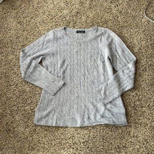 Lightweight Cable Cashmere Crew neck sweater sixe Large